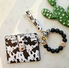 Casual Wristlet With Keychain For Gift, Adjustable Bohemian Wristlet For Everyday, Cowprint Car Accessories, Car Accessories Cow Print, Western Wrist Keychain, Cow Print Handbag, Cow Print Keychain Wristlet, Beaded Wristlet Keychain, Fur Clutch Bag