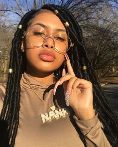 Nana on Instagram: “Pick your favorite one 👀(1-10) Glasses @mixedlemonade” Quality Outfits, Queen Princess, Faux Locs Hairstyles, Goddess Locs, Girls Braids, Wearing Glasses, Beauty Queen, Locs Hairstyles, Faux Locs