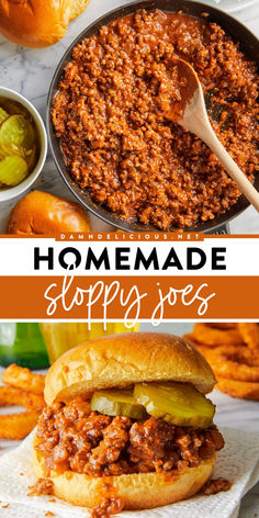 The BEST Homemade Sloppy Joes
 EVER! They're a simple game day recipe you don't want to miss. So hearty with a sauce that has a hint of sweetness, these sloppy joe sandwiches are also a family-friendly dinner! Best Sloppy Joes, Best Sloppy Joe Recipe, Homemade Sloppy Joe Recipe, Sloppy Joes Sandwich, Sloppy Joe Recipe, Recipes From Scratch, Homemade Sloppy Joes, Easy Sandwich Recipes, Joe Recipe