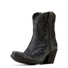 The one you'll wear with everything. Traditional Western stitching pairs nicely with the of-the-moment silhouette and just-right heel. Use it to dress up rolled-up jeans or denim shorts—or pair with the season's flowy skirts. Chandler Western Boot | Product Features : 0 : Non-removable comfort insole, 1 : Duratread™ sole provides maximum wear resistance, 2 : Single stitch welt, 3 : Five-row stitch pattern, 4 : Easy pull-on style | Women's Chandler Western Boots in Naturally Distressed Black Full Flowy Skirts, Womens Cowgirl Boots, Rolled Up Jeans, Leather Western Boots, Western Boots Women, Cowboy Boots Women, Western Boot, Black Boots Women, Waterproof Boots