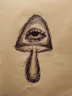 a drawing of an eye with a tear coming out of it