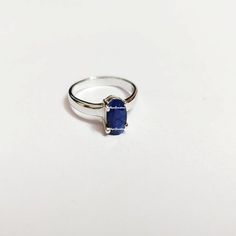 Neelam Rings For Women, Spiritual Blue Crystal Gemstone Ring, Blue Lapis Lazuli Gemstone Rings, Blue Lapis Lazuli Rings With Gemstone, Blue Moonstone Open Ring Gift, Blue Opal Open Ring In Sterling Silver, Handmade Blue Emerald Ring For Anniversary, Handmade Blue Emerald Anniversary Ring, Fine Jewelry Blue Lapis Lazuli Ring