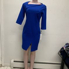 Dress For Women Is In Brand New Condition With Tag Calvin Klein Spring Midi Dress For Office, Calvin Klein Long Sleeve Office Dress, Calvin Klein Spring Office Dress, Blue Mini Dress For Office In Spring, Spring Party Bodycon Dress By Calvin Klein, Calvin Klein Midi Office Dress, Blue Bodycon Dress For Spring Formal, Spring Formal Blue Bodycon Dress, Calvin Klein Midi Length Dress For Night Out