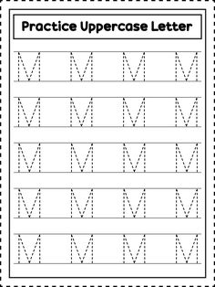 practice uppercase letter worksheet for preschool and pre - k students to practice their handwriting