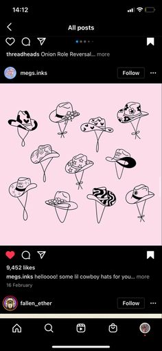 an image of some hats on a pink background with the caption'all posts '