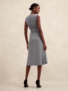 Linen-Blend Button Midi Dress | Banana Republic Factory Sleeveless Linen Work Dresses, Sleeveless Linen Dresses For Work, Fitted Linen Sleeveless Dress For Daywear, Lined Sleeveless Midi Dress For Work, Casual Linen Sleeveless Dress For Work, Casual Sleeveless Linen Dress For Work, Button Midi Dress, Banana Republic Factory, Fabric Belt