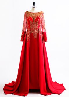 New Arab robe long-sleeved red dress evening dress  #BridalDresses #WeddingGowns #Wedding #WeddingDresses Red Long Sleeve Banquet Dress, Red Fitted Long Sleeve Dress, Red Long Sleeve Evening Dress With Sweep Train, Long Sleeve Red Dress With Sweep Train, Red Long Sleeve Dress With Sweep Train, Red Long Dresses For Banquet, Red Fitted Long Sleeve Evening Dress, Elegant Red Long Sleeve Gown, Long Red Dress For Party