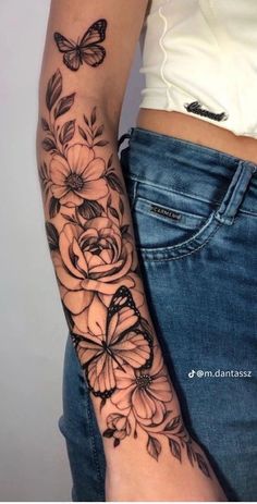 #tattoo #tattoos #tattooart #tattoodesign #tattoodesign #tattoogirl #tattoosleeve #tattooflower Butterfly Thigh Tattoo, Terrible Tattoos, Chest Tattoo Ideas, Unique Butterfly Tattoos, Tattoos For Women Flowers, Small Pretty Tattoos, Writing Tattoos