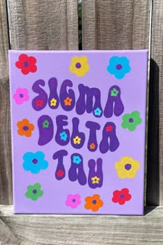 Use code: PINTEREST10 for 10% off your order! Excited to share the latest addition to my #etsy shop: Custom Flower Power Sorority Canvas | Sorority Gift | Big Little | Greek Gift #painting #sorority #sororitycanvas #sigmadeltatau #sigdelt #sdt #sigdeltcanvas #sdtcanvas #sigmadeltataucanvas #biglittlecanvas #biglittle #college #university #dormdecor #artbyfeliciastudio Paddle Sorority Big, Canvas Sorority, Sorority Art, Big Little Basket