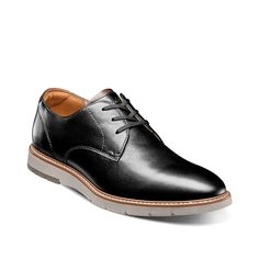 Florsheim-Vibe Oxford Refresh your footwear collection with the Vibe oxford from Florsheim. Crafted from leather, this shoe exudes classic style. The cushioned Comfortech footbed ensures a plush, supportive feel with every step, while Flexsole Technology makes sure of enhanced flexibility and durability. Derby Oxfords With Ortholite Insole And Plain Toe, Derby Plain Toe Oxfords With Ortholite Insole, Classic Low-top Oxfords With Leather Footbed, Classic Oxfords With Ortholite Insole For Business, Business Low-top Oxfords With Cushioned Footbed, Classic Dress Shoes With Ortholite Insole And Plain Toe, Classic Dress Shoes With Ortholite Insole And Round Toe, Low-top Oxfords With Cushioned Footbed For Business, Cushioned Oxford Dress Shoes For Business Casual