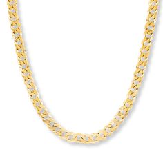 Crafted of 14K yellow gold, this dashing men's beveled Cuban curb chain necklace is 22 inches in length and fastens with a lobster clasp. Pearl Diamond Jewelry, Cross Jewelry Necklace, Fan Jewelry, Gold Chain Design, Jewelry Advice, Curb Chain Necklace, Gold Chains For Men, Accessories Jewelry Necklace, Chains For Men