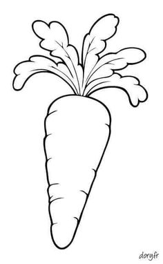 a carrot with water coming out of it's top and the word carrot written in black ink