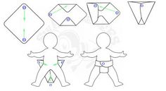 how to make an origami man with paper - step by step instructions for kids