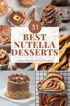 31 Amazing Nutella Desserts Nutella Desserts Easy, Nutella Recipes Cake, Nutella Cheesecake Recipes, Homemade Nutella Recipes, Homemade Nutella, Nutella Recipes