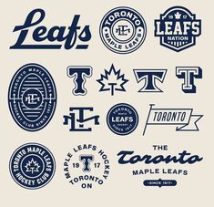 various logos and emblems for the toronto maple leafs