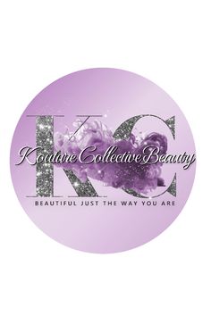 the logo for kodakne collective beauty is shown on a purple circle with sparkles