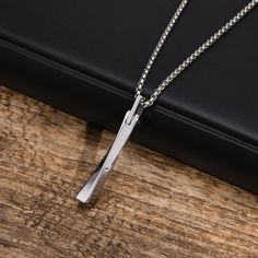 44275082920180|44275082952948 Tarnish-resistant White Gold Stainless Steel Jewelry, Modern Silver Clavicle Chain Jewelry, Formal Silver Stainless Steel Necklaces, Silver Rectangular Tarnish-resistant Jewelry, Modern Stainless Steel Chain Necklace For Gift, Modern Stainless Steel Chain Necklace As Gift, Modern Stainless Steel Jewelry With Adjustable Chain, Minimalist White Gold Stainless Steel Jewelry, Metal Chain Necklace With Polished Finish As A Gift