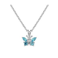 Made In USA! Lifetime Manufacturer Warranty For DefectsColor rich fine jewelry for children! This girls necklace is crafted of sterling silver and features a beautiful butterfly pendant, the butterfly's wings are formed with four colorful cubic zirconias to simulate 12-month birthstone. The trace chain is 15 inches with lobster claw clasp. A delicate gift to celebrate your little girl's birthday or any special occasion. Age (Yrs): 0-10 (Age recommendation is approximate) Metal: 925 Sterling Silv Silver Cubic Zirconia Butterfly Necklace, Sterling Silver Butterfly Birthstone Jewelry, Sterling Silver Butterfly Charm Necklace, Butterfly Charm Jewelry For Birthday, Silver Butterfly Jewelry With Birthstone, Sterling Silver Butterfly Gemstone Necklace, Silver Butterfly Necklace For Birthday, Silver Butterfly Jewelry For Birthday, Silver Butterfly Jewelry For Birthdays