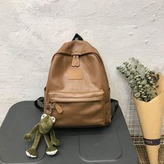 fb-feed Trendy Brown Leather Backpack For School, Trendy Brown Leather School Backpack, Casual Leather Backpack For Students, Trendy Leather Backpack For Back To School, Trendy Leather Backpack For School, Trendy Leather Softback Backpack For Students, Trendy Softback Leather Backpack For Students, Trendy Backpack For Daily Use, Trendy Leather Backpack For Students