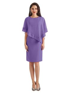 tahiti Purple Chiffon Dress For Formal Occasions, Elegant Purple Chiffon Dress For Summer, Elegant Purple Chiffon Summer Dress, Flowy Chiffon Dress With Overlay For Summer, Summer Chiffon Dress With Overlay, Chiffon Dress With Overlay, Summer Crepe V-neck Dress, Chiffon Shorts, Bridesmaid Dresses Online