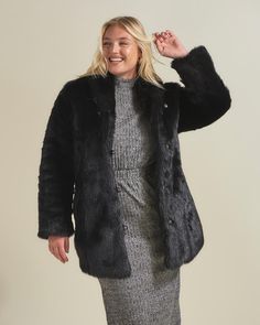 Black Panther Collared Faux Fur Coat | Women's - SpiritHoods Panther Spirit, Faux Fur Coat Black, Black Fur Coat, Faux Fur Collar Coat, The Black Panther, Womens Faux Fur Coat, Black Faux Fur Coat, Black Panthers, Fur Coats Women