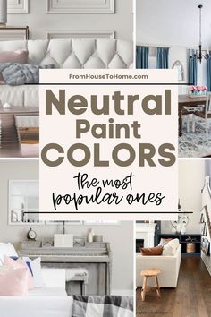 neutral paint colors (the most popular ones) Most Popular Neutral Paint Colors, Popular Neutral Paint Colors, Modern Family Room Design, Ideas For Walls, Family Room Paint Colors, Greige Paint Colors, Greige Paint