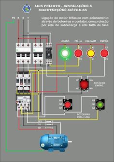 an electrical wiring diagram for a house with three lights and two switches, one on the ground