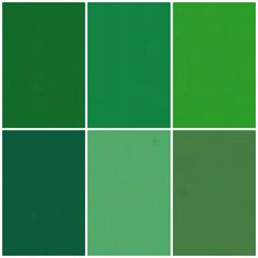 the green color scheme is shown in several different shades, including dark green and light green