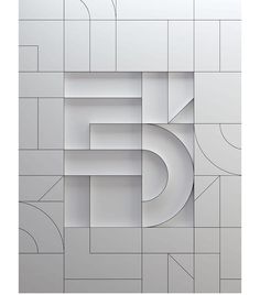 the letter f is made up of geometric shapes