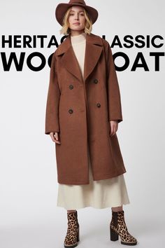 Be on trend this fall with our Heritage Classic Wool Coat. The perfect brown coat for layering this fall!

#bernardo #browncoat #falltrends2024 Casual Fall Pea Coat With Double Button Closure, Oversized Double-breasted Pea Coat For Fall, Oversized Double-breasted Fall Pea Coat, Fall Oversized Double-breasted Pea Coat, Oversized Casual Double-breasted Pea Coat, Oversized Brown Double-breasted Pea Coat, Oversized Classic Brown Pea Coat, Oversized Classic Pea Coat For Fall, Casual Double-breasted Pea Coat For Fall