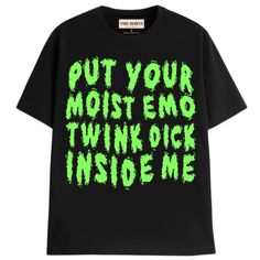 TWINK DICK T-Shirts MONSTERDIGITAL Small BLACK Diy Alternative Clothes, Scene Shirts, Best Color Combinations, Emo Fits, Emo Clothes, Promotional Model, Heart Clothes