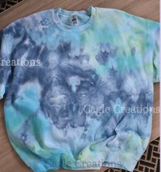 Hand Dyed sweatshirt using Ice dye method with high quality dye Color combination - Lakeside Sweatshirt is a 50/50 blend, unisex style  Please note Colors used will be the same as pictures, however due to the dye technique color placement and overall look will be different with each sweatshirt. No two are the same. Tie Dye Cotton Sweatshirt, Hand Dyed Cotton Sweatshirt With Relaxed Fit, Hand Dyed Blue Cotton Sweatshirt, Blue Hand Dyed Cotton Sweatshirt, Oversized Hand-dyed Cotton Sweatshirt, Acid Wash Hand Dyed Crew Neck Sweatshirt, Hand Dyed Tie Dye Crew Neck Sweatshirt, Tie Dye Hand Dyed Crew Neck Sweatshirt, Hand Dyed Tie-dye Crew Neck Sweatshirt