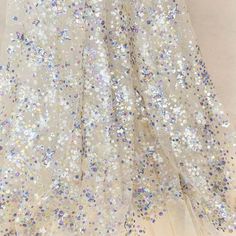 Embroidered White Gown For Party, White Embroidered Gown For Party, White Sequined Organza Dress, White Floor-length Dress For Celebration, Festive White Tulle Dress, White Sequined Floor-length Gown, White Embellished Dress For Celebration, Embellished White Dress For Celebration, White Embroidered Fabric For Party, Floor-length