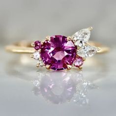 Pick your perfect pink sapphire ring with our array of pink sapphire confections in every barbiecore tone under the sun. Whether you're after a pink sapphire engagement ring or a treat-yourself pink sapphire, this guide is for you. Yellow Gold Sapphire Ring, Cluster Rings, Bridal Wedding Rings, Pink Moon, Perfect Sense