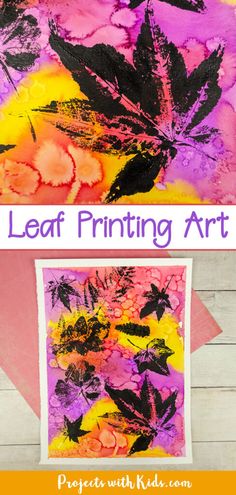 leaf printing art project for kids