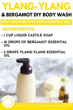 10 3-Ingredient DIY Body Washes For Luxurious Self-Care Eucalyptus Diy, Liquid Castile Soap, Ylang Ylang Essential Oil