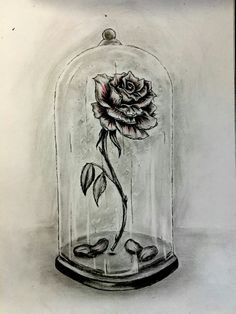 Rose In Beauty And The Beast, Beauty And Beast Flower, Beauty And Beast Rose Tattoo, Beauty And The Beast Rose Aesthetic, Rose From Beauty And The Beast, Rose Beauty And The Beast, Rose Drawing Aesthetic, Beauty And The Beast Drawings