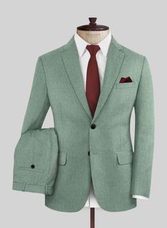 In search of comfortable outerwear? Look no further than the Italian Squito Beetle Green Wool Suit. Crafted from pure merino wool, its brushed finish makes it seasonless and adds a touch of luxury to your layering game. In addition, this suit's unique solid green texture makes it a standout piece in your wardrobe.Look Luxury Green Double Breasted Suit With Notch Lapel, Luxury Solid Wool Sport Coat, Luxury Fitted Green Double Breasted Suit, Luxury Green Single Breasted Suit, Luxury Green Single-breasted Three-piece Suit, Luxury Green Sport Coat For Men, Luxury Chic Green Suits, Luxury Green Three-piece Single Breasted Suit, Luxury Tailored Green Sport Coat