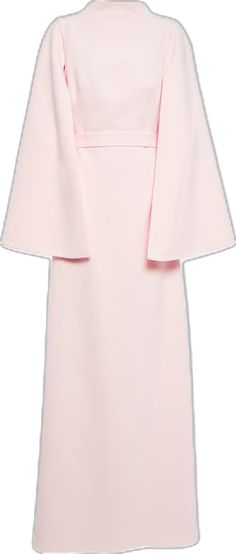 Elegant Gown With Cape Sleeves, Elegant Crepe Dress With Cape Sleeves, Crepe Gown, Detail Shop, Cape, Pink