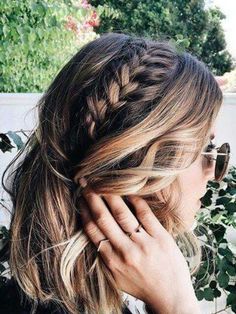 - ̗̀ pinterest: kdallasa ̖́- Boring Hair, Penteado Cabelo Curto, Festival Hair, Hair Braids, Braids For Short Hair, Hairstyles Haircuts