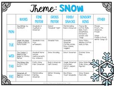 a printable snow theme for the classroom