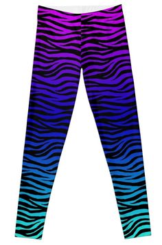 Super stretchy and durable polyester full-length leggings. Vibrant high-quality sublimation print across the front and back. Size range XXS-XL. Scene Kid Outfits, Thrift Manifest, Scene Clothes, Yeri Mua, Purple Zebra Print, Zebra Pant, Androgynous Outfits