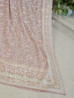 Fall/Pico - Yes done Festive Pink Embroidered Fabric With Pearl Detail, Festive Pink Pearl Embroidered Fabric, Festive Pink Pearl-embroidered Fabric, Ethnic Sarees, Embroidery Saree, Ethnic Fashion, Instagram Shop, Blouse Designs, Machine Embroidery