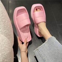 Shipping: Worldwide Express Shipping AvailableDelivery time: 7-15Days Fast ShippingReturns: Fast refund, 100% Money Back Guarantee.Brand Name: WertzkHeel Height: High (5cm-8cm)With Platforms: YesPlatform Height: 0-3cmSandal Type: BasicOrigin: Mainland ChinaOccasion: CasualUpper Material: PUOutsole Material: RubberBack Counter Type: OPENPattern Type: SolidSide Vamp Type: OpenFit: Fits true to size, take your normal sizeStyle: FashionHeel Type: WedgesLining Material: PUClosure Type: Slip-OnItem Ty Women Slippers Fashion, Satin Sandals, Sandals Platform, Women Slippers, High Heels Shoes, Beach Sandals, Sandals Black, Heels Shoes, Beautiful Shoes