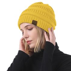 PRICES MAY VARY. 【Material】: This winter hats for women is made of 100% acrylic which is knit, warm, thick, slouchy, soft and comfortable. High quality material gives you lasting warmth and softness. 【Size】:One size fits most women and men. Fits for head circumference 15.7"-24.0". We designed the high elasticity beanies hat that matches all heads shapes and sizes. 【Feature】:This slouchy beanie hats for women has plenty of room at the top of the hat. The unique design of the pile hat allows you t Beanies Hat, Womens Beanie, Womens Slouchy Beanie, Slouchy Beanie Hats, Women Beanie, Snow Hat, Slouchy Beanie Hat, Skull Hat, Beanie Hats For Women