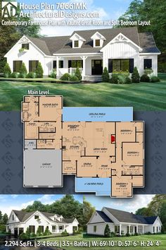 the floor plan for this house is very large and has two levels to each level