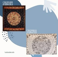 an image of rugs with different designs on them