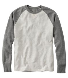 A lighter double-knit layer - ideal for transitioning from spring into summer. In soft, heathered cotton with a touch of nylon for supreme comfort. Slightly Fitted: Relaxed through the chest and sleeve, with a slightly slimmer waist. Both layers are crafted in a heathered blend of 98% cotton and 2% nylon. Machine wash and dry. Raglan sleeves offer ease of motion. Ribbed collar and cuffs. Straight hem looks great untucked. Imported. Go The Distance, Men's Shirts, Double Knitting, Slim Waist, Collar And Cuff, Ll Bean, L L Bean, Raglan Sleeve, Fabric Care