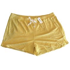 New Style & Co Plus Size Yellow Daisy Stripe Elastic Waistband Cutaway Shorts Brand New With Tags - Retail Price $44.50 Size 4x 100% Cotton Machine Washable *Please Note That The Color In Pictures Might Differ Slightly Due To Lighting, Flash And Screen Resolution. Ships Out In 1 Business Day Or Whenever Possible Same Day!!! Thank You For Viewing And Please Check Out All Of My Other Items! Inventory #2751. Yellow Short Pajama Shorts For Spring, Yellow Pajama Shorts For Spring, Yellow Short Pajama Shorts For Loungewear, Yellow Short-length Pajama Shorts For Loungewear, Yellow Cotton Pajama Shorts With Elastic Waistband, Yellow Summer Pajama Shorts For Loungewear, Yellow Short Length Pajama Shorts For Loungewear, Yellow Cotton Pajama Shorts For Spring, Yellow Summer Pajama Shorts With Built-in Liner