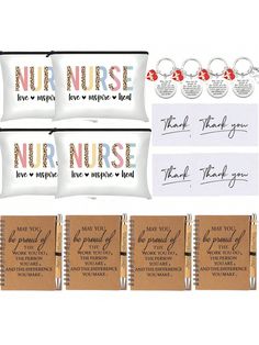 4Set/20Pcs Nurse Appreciation Gifts, Christmas Gifts For Nurses, Best Nursing Gifts Nurses Week Gifts In Bulk Nurse Survival Kit, Include 4Pcs Makeup Bags And 4Pcs Nursing Keychains 4Pcs Inspirational Notebook And Pen With 4Pcs Thank You Cards Coffee Brown    Paper     Event & Party Supplies, size features are:Bust: ,Length: ,Sleeve Length: Nurse Survival Kit, Notebook And Pen, Nurse Love